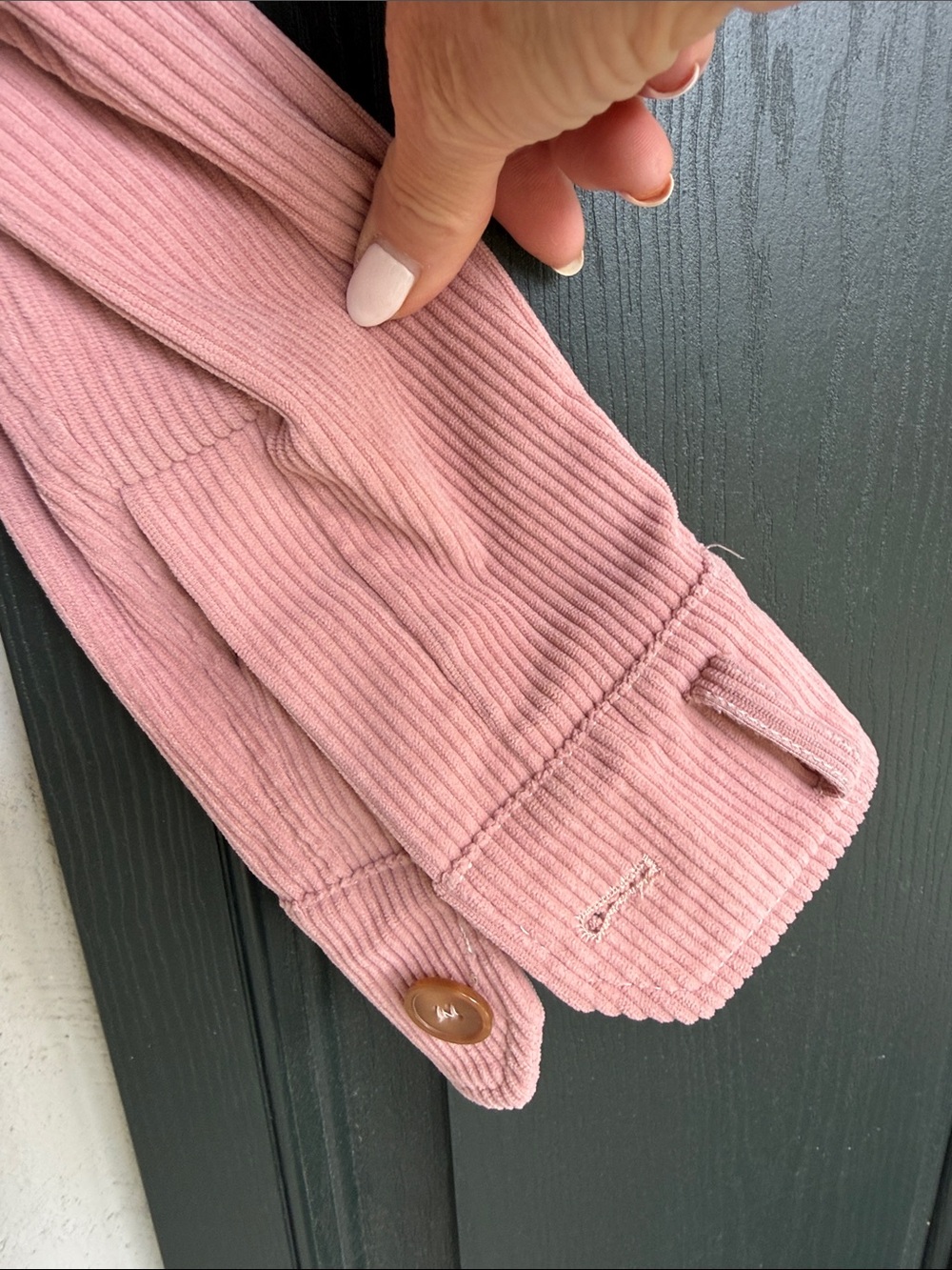 Avec Les Filles Cropped Corduroy Shacket Dusty Rose Pink Size Medium - Picture 6 of 13